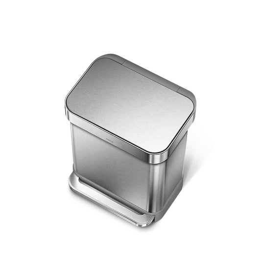 30L rectangular step can with liner pocket