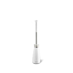 Simplehuman Toilet Brush with slim canister, White and Stainless Steel finish.
