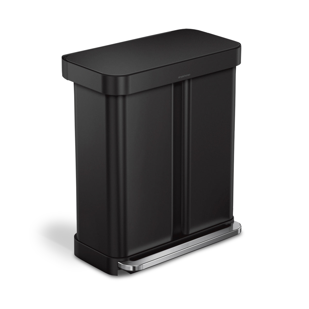 58L Dual Compartment Rectangular Step Can with Liner Pocket