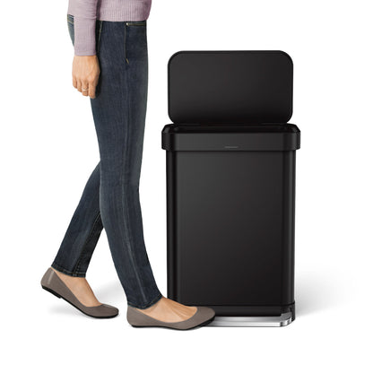 55L Rectangular Step Can with Liner Pocket + Bonus 4.5L Step Can