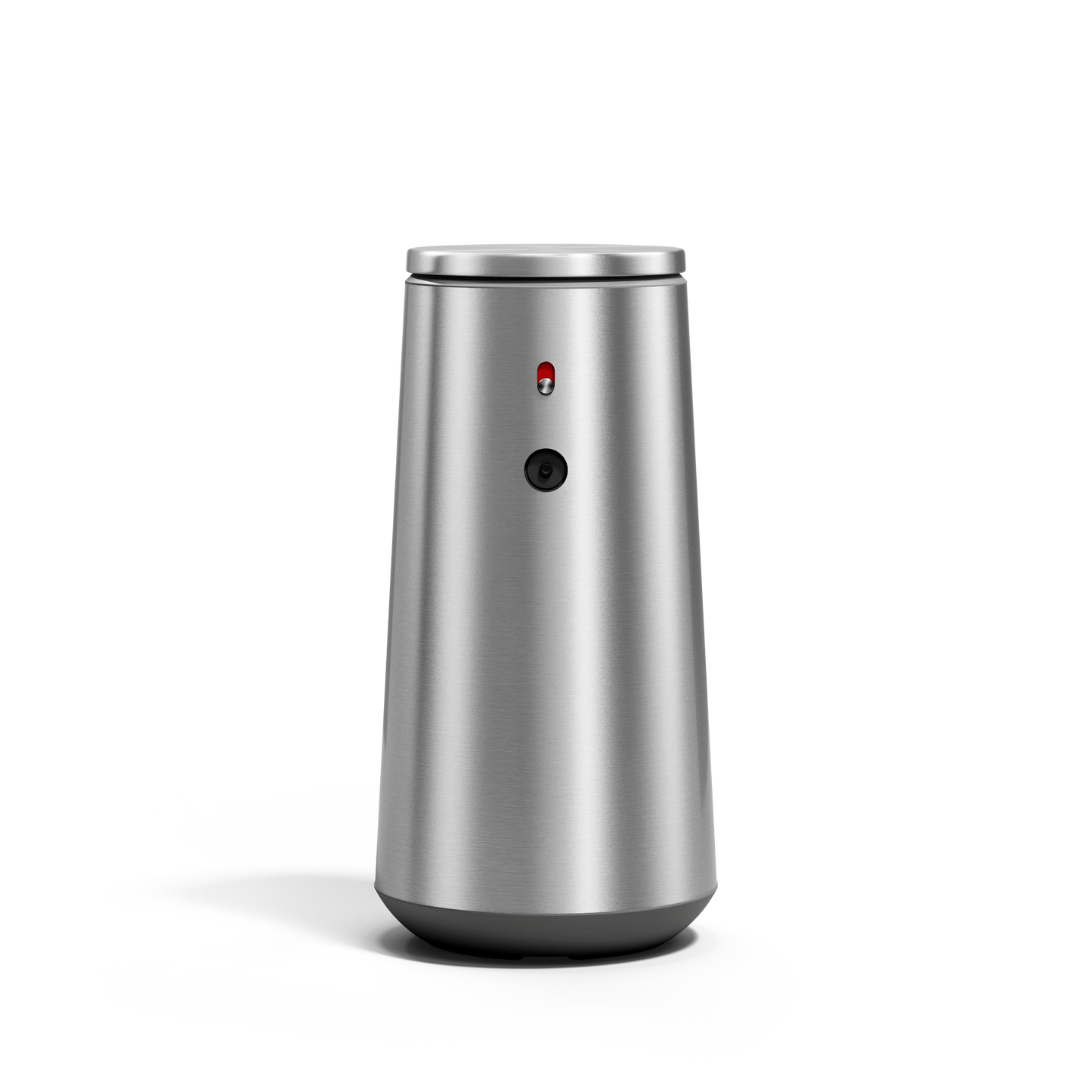 Front view of Simplehuman Brushed Stainless Steel Sensor Pump Foam, touch-free dispensing.