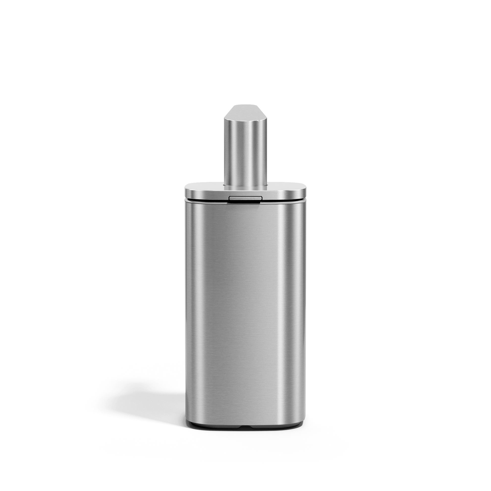 Simplehuman 10 oz. Pulse Pump in Brushed Stainless Steel, straight view showing easy-fill access lid.