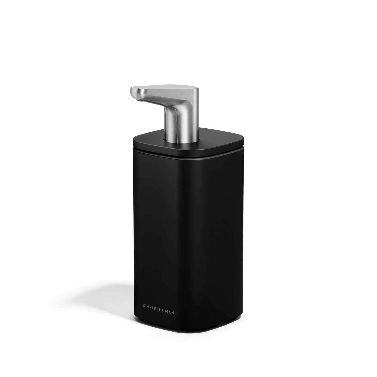 Simplehuman 10 oz. Pulse Pump, Matte Black body with ergonomic stainless steel drip-free spout.