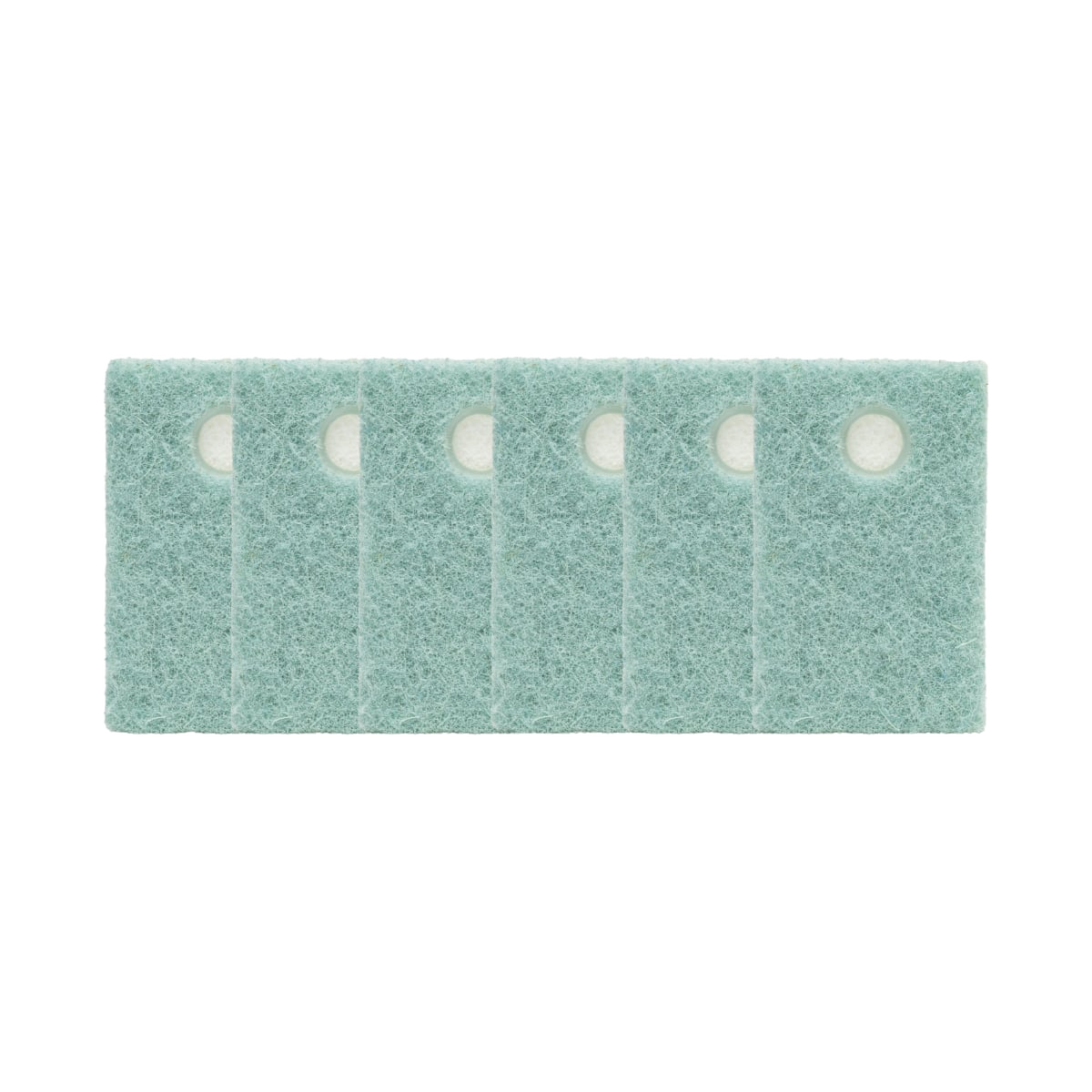 Simplehuman Soapwell Sponge Refill 6-pack, magnetic green scrubbing pads.