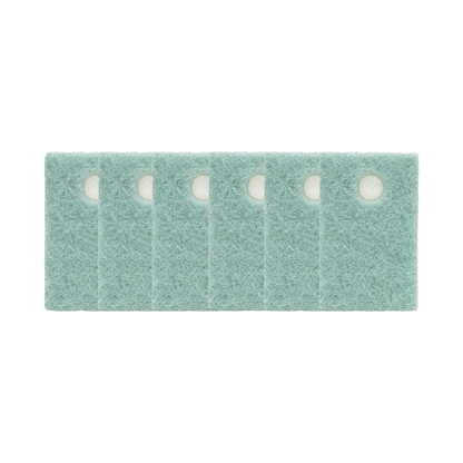 Simplehuman Soapwell Sponge Refill 6-pack, magnetic green scrubbing pads.
