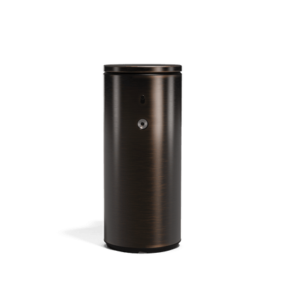 Simplehuman 9 oz. Rechargeable Sensor Pump in Dark Bronze, hands-free liquid dispenser, adjustable dosage.