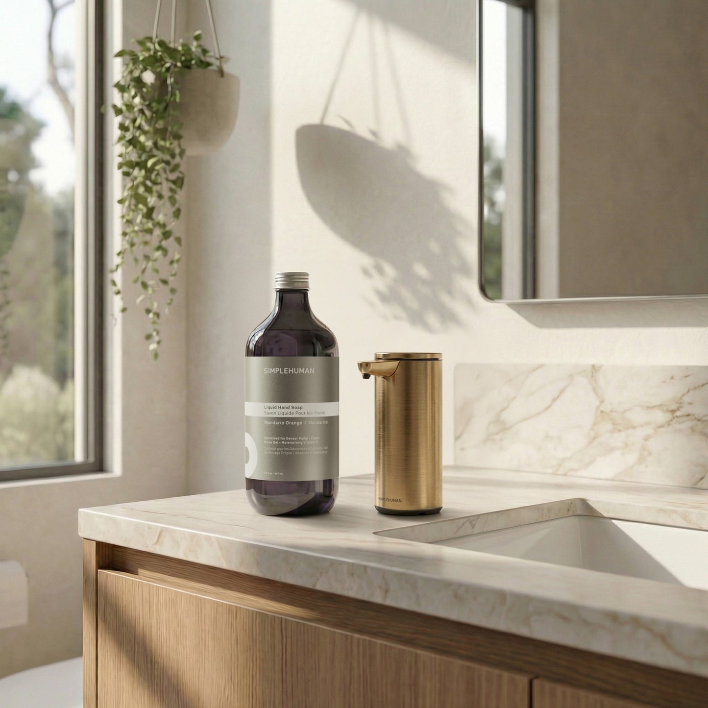 Simplehuman's Sensor Pump with Liquid Hand Soap Refill Bottle.