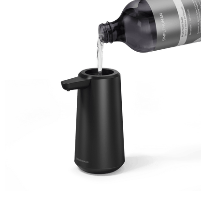 Simplehuman's Refill Bottle filling a Simplehuman Sensor Pump Foam.